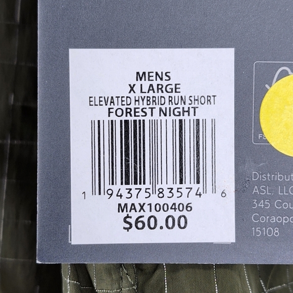 VRST Men's Forest Night Hybrid Run Short - XL - Picture 10 of 10